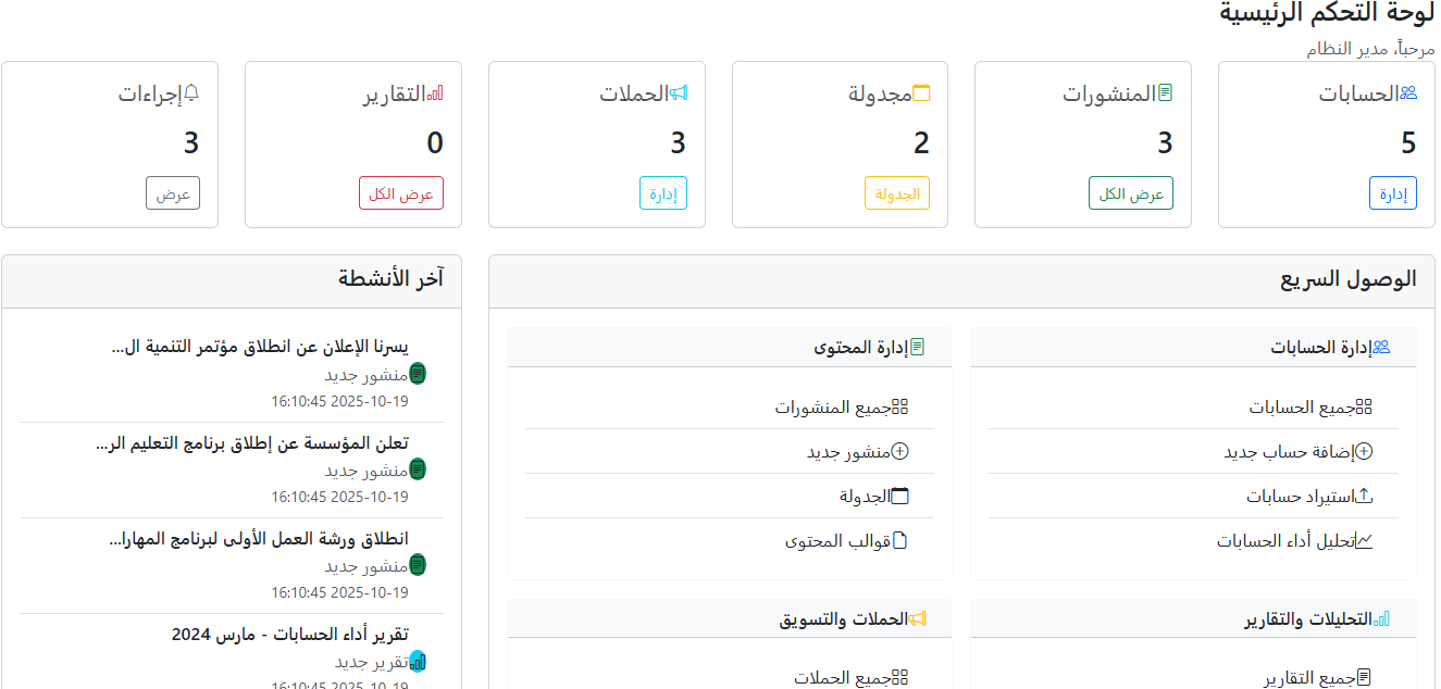 إدارة مواقع التواصل الاجتماعي