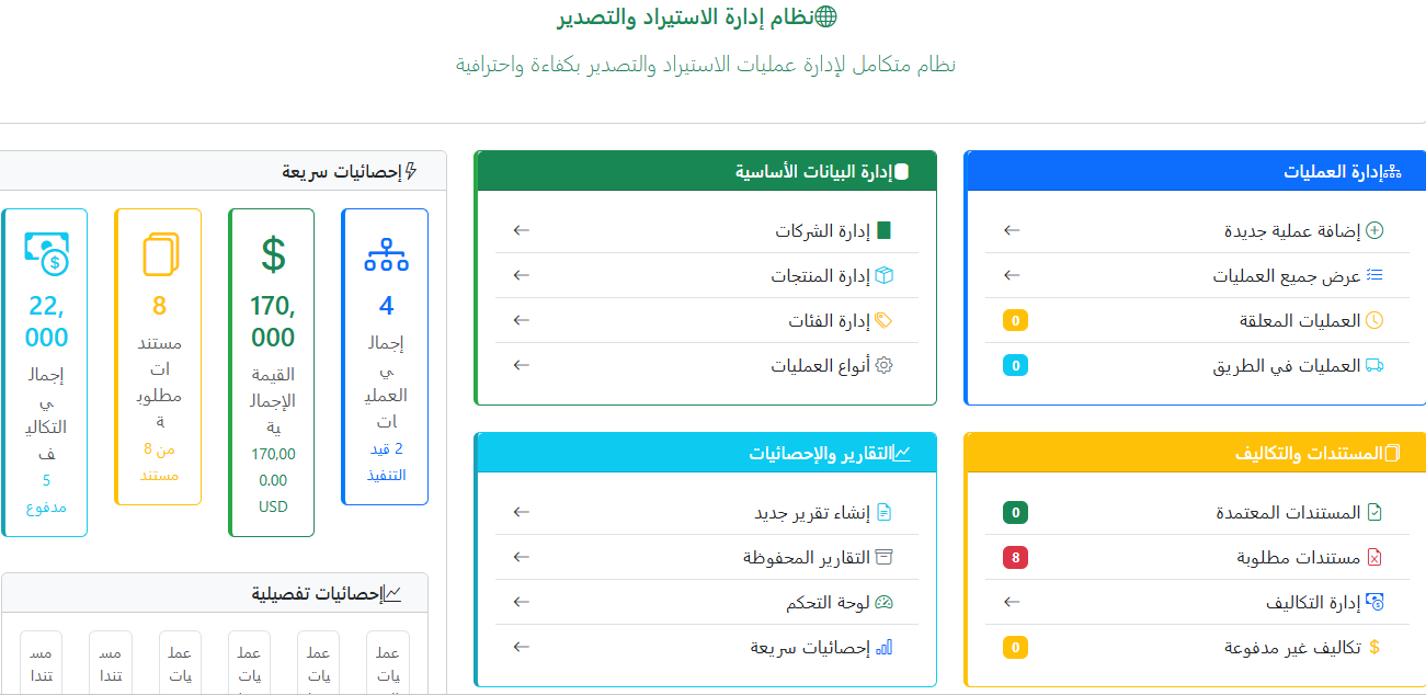 إدارة الاستيراد والتصدير